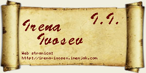 Irena Ivošev vizit kartica